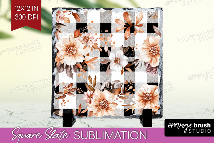 Cozy Autumn Slate PNG - Harvest Season Square Slate