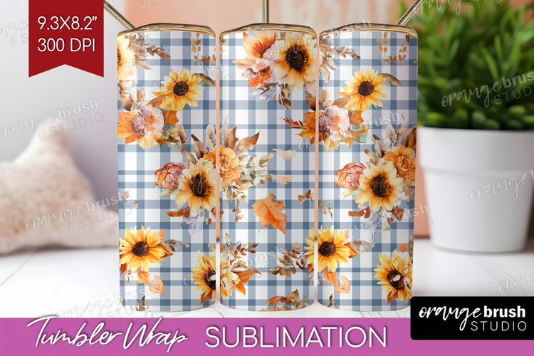 Cozy Autumn Tumbler Wrap - Harvest Season Tumbler PNG