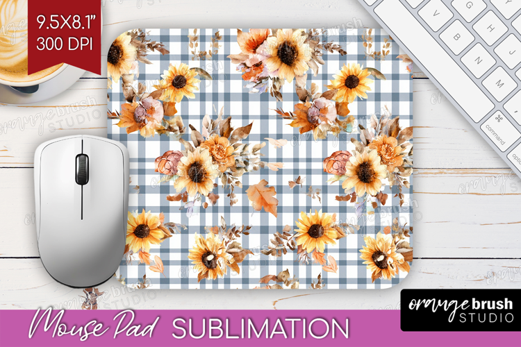Cozy Autumn Mouse Pad Sublimation - Harvest Season Mousepad