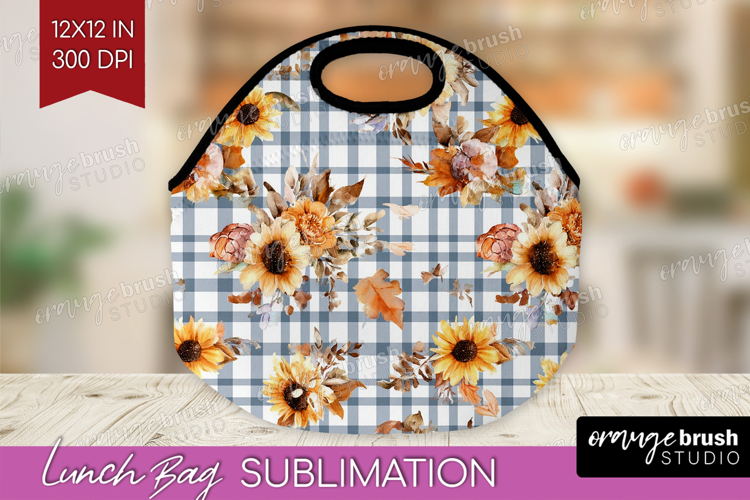 Cozy Autumn Lunch Bag - Harvest Season Lunch Bug PNG