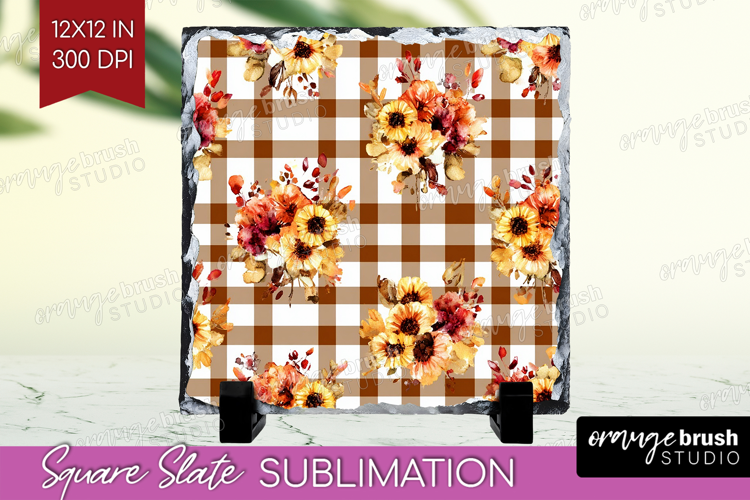 Cozy Autumn Slate PNG - Harvest Season Square Slate