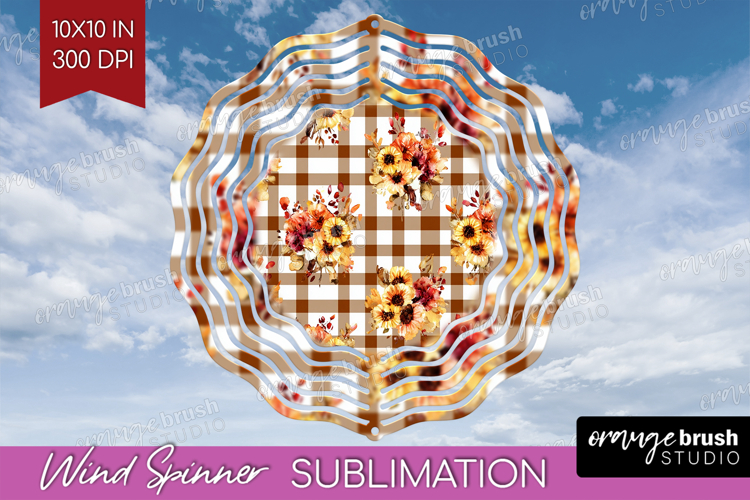 Cozy Autumn Wind Spinner Sublimation PNG - Harvest Season example image 1
