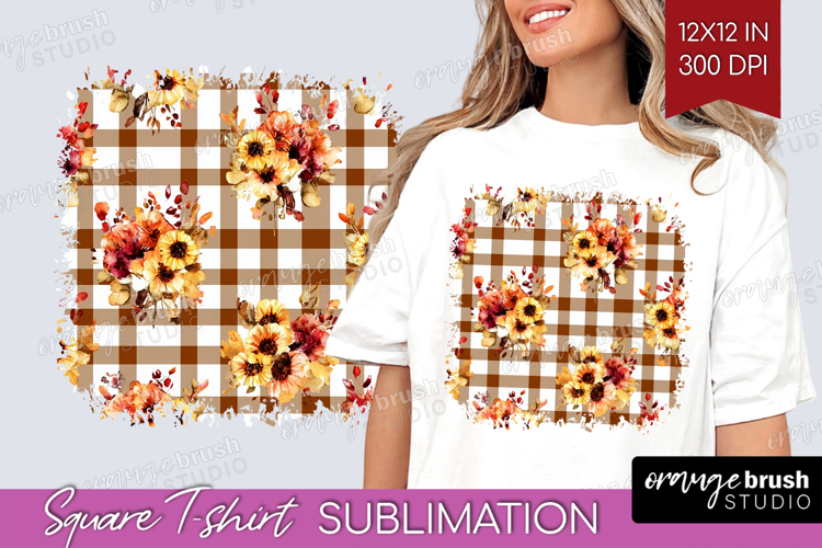 Cozy Autumn Square Tshirt Background - Harvest Season PNG