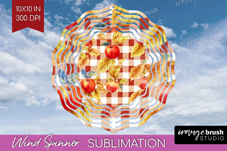 Cozy Autumn Wind Spinner Sublimation PNG - Harvest Season example image 1