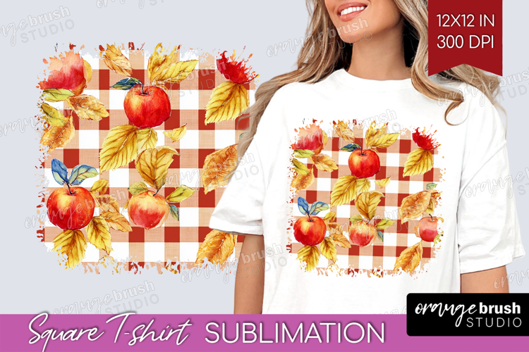 Cozy Autumn Square Tshirt Background - Harvest Season PNG
