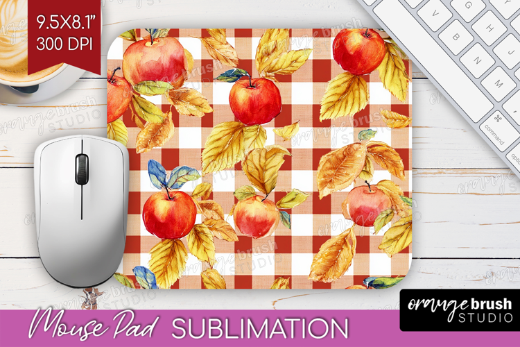 Cozy Autumn Mouse Pad Sublimation - Harvest Season Mousepad