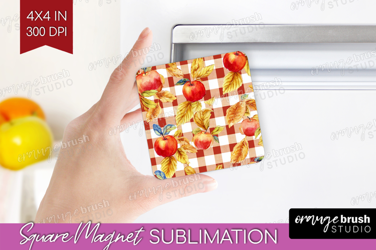 Cozy Autumn Magnet Sublimation - Harvest Season Square PNG