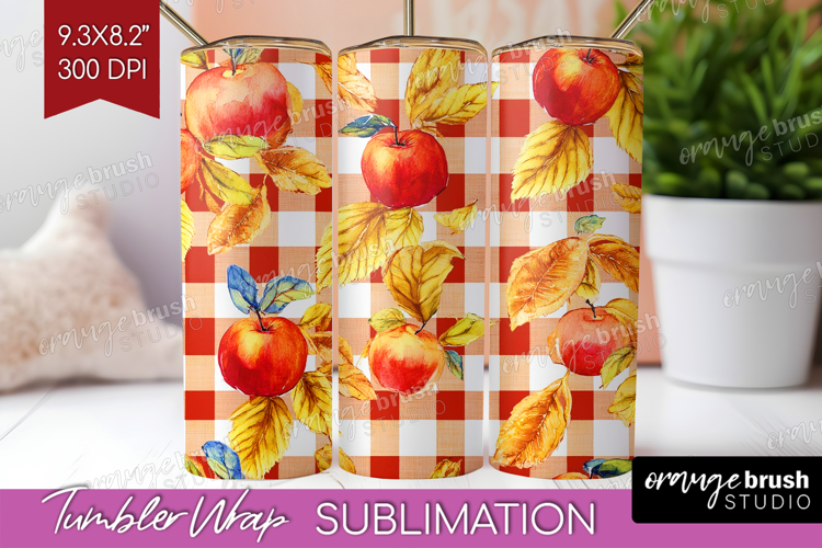 Cozy Autumn Tumbler Wrap - Harvest Season Tumbler PNG