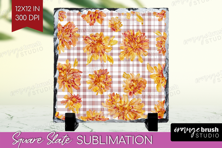Cozy Autumn Slate PNG - Harvest Season Square Slate