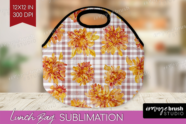 Cozy Autumn Lunch Bag - Harvest Season Lunch Bug PNG