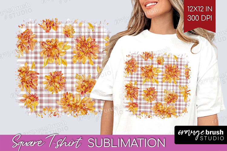 Cozy Autumn Square Tshirt Background - Harvest Season PNG