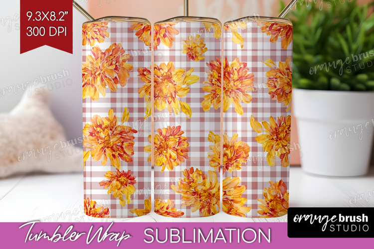 Cozy Autumn Tumbler Wrap - Harvest Season Tumbler PNG