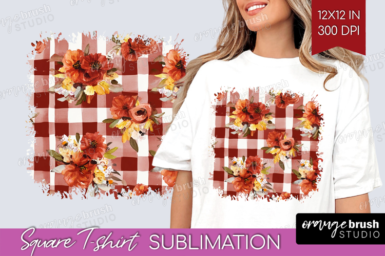 Cozy Autumn Square Tshirt Background - Harvest Season PNG