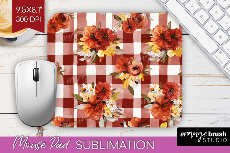 Cozy Autumn Mouse Pad Sublimation - Harvest Season Mousepad