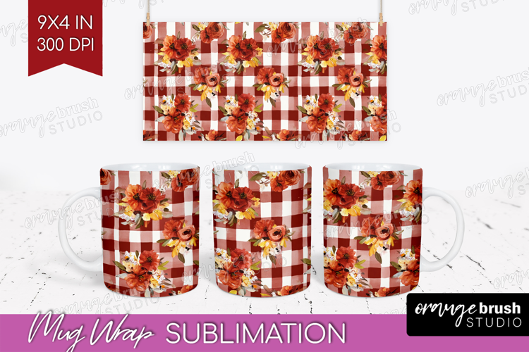 Cozy Autumn Mug Wrap - Harvest Season Mug PNG Sublimation