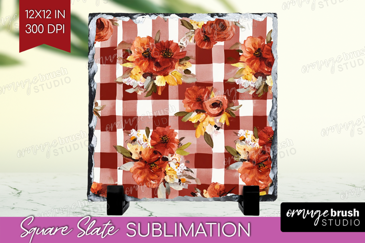 Cozy Autumn Slate PNG - Harvest Season Square Slate
