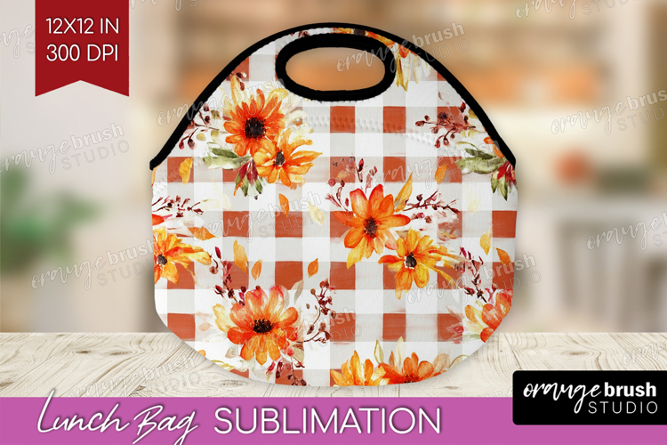 Cozy Autumn Lunch Bag - Harvest Season Lunch Bug PNG