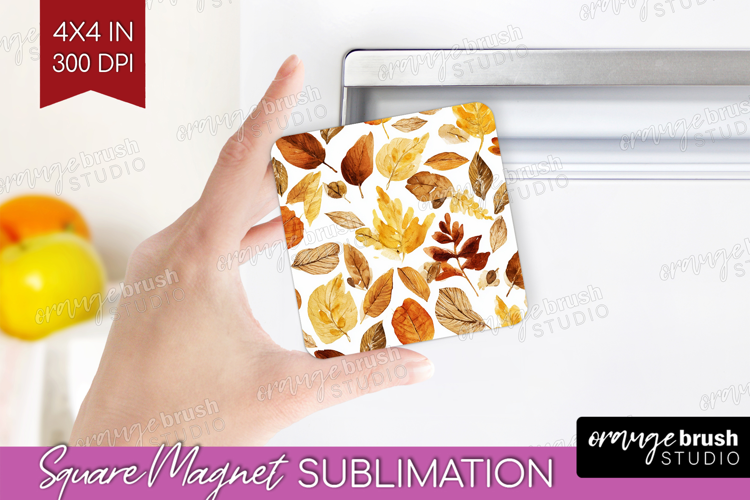 Cozy Autumn Magnet Sublimation - Harvest Season Square PNG