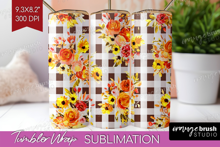 Cozy Autumn Tumbler Wrap - Harvest Season Tumbler PNG