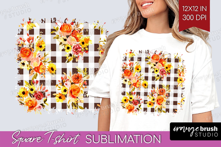 Cozy Autumn Square Tshirt Background - Harvest Season PNG