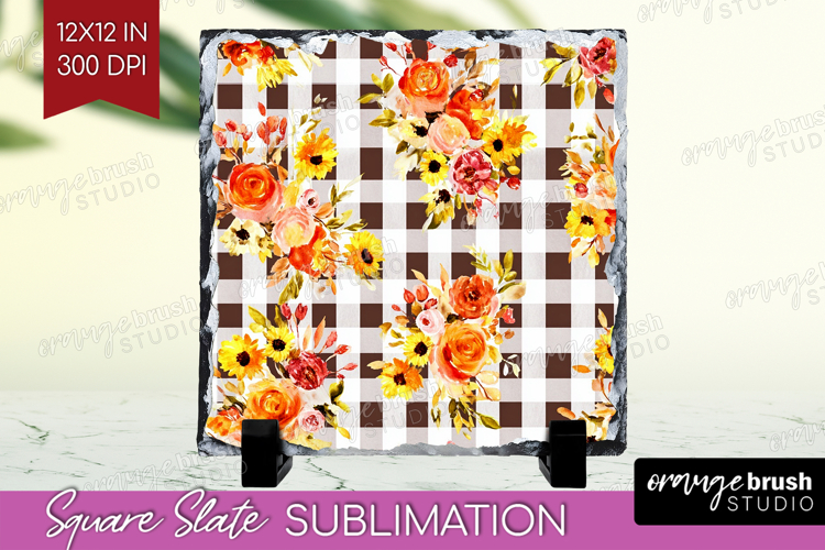 Cozy Autumn Slate PNG - Harvest Season Square Slate