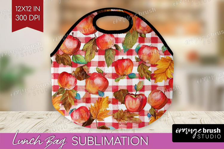 Cozy Autumn Lunch Bag - Harvest Season Lunch Bug PNG