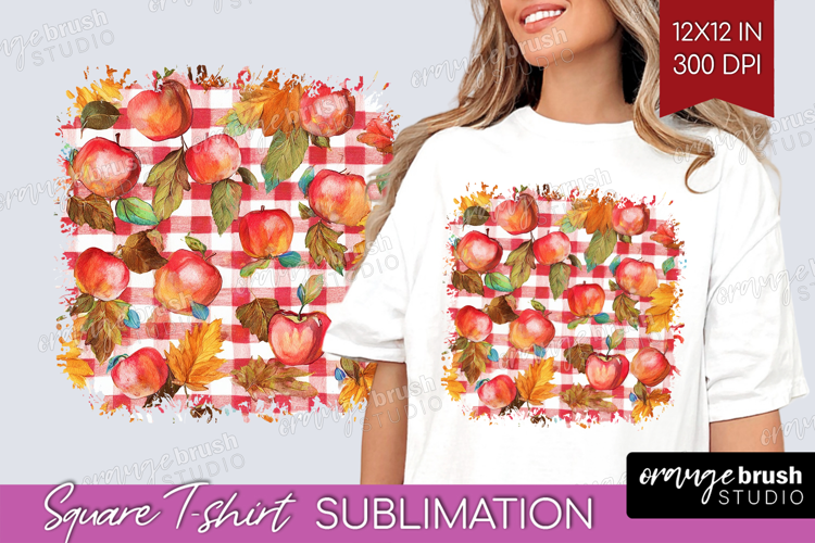 Cozy Autumn Square Tshirt Background - Harvest Season PNG