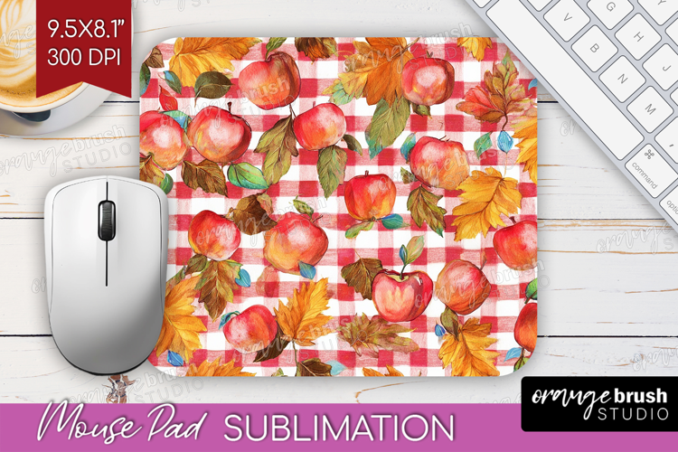 Cozy Autumn Mouse Pad Sublimation - Harvest Season Mousepad