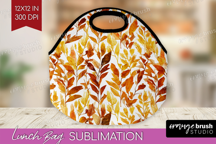 Cozy Autumn Lunch Bag - Harvest Season Lunch Bug PNG