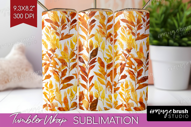 Cozy Autumn Tumbler Wrap - Harvest Season Tumbler PNG