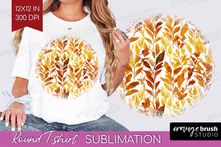 Cozy Autumn Round Tshirt Background - Harvest Season PNG