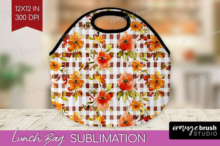 Cozy Autumn Lunch Bag - Harvest Season Lunch Bug PNG