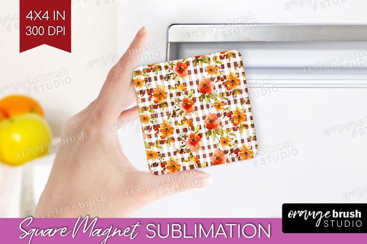Cozy Autumn Magnet Sublimation - Harvest Season Square PNG
