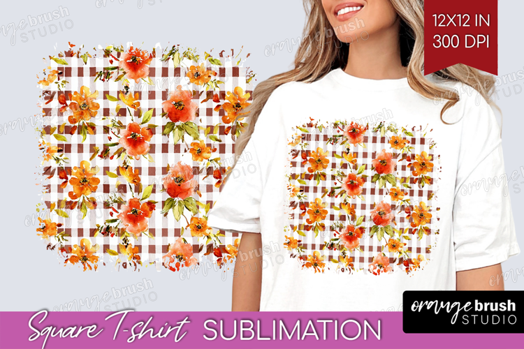 Cozy Autumn Square Tshirt Background - Harvest Season PNG