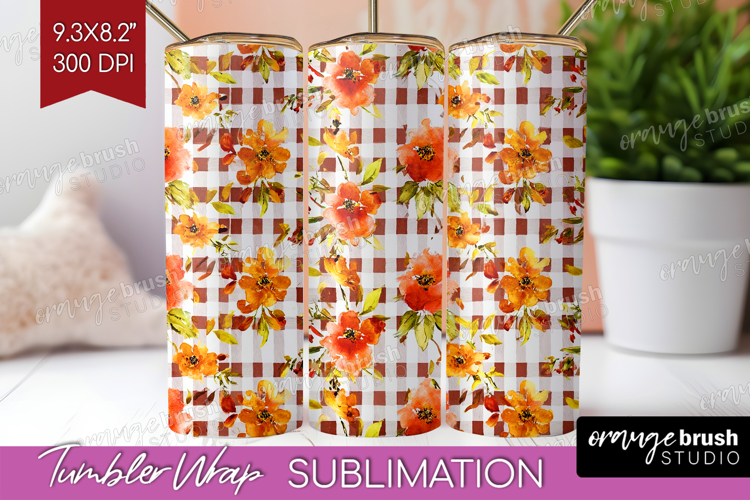 Cozy Autumn Tumbler Wrap - Harvest Season Tumbler PNG