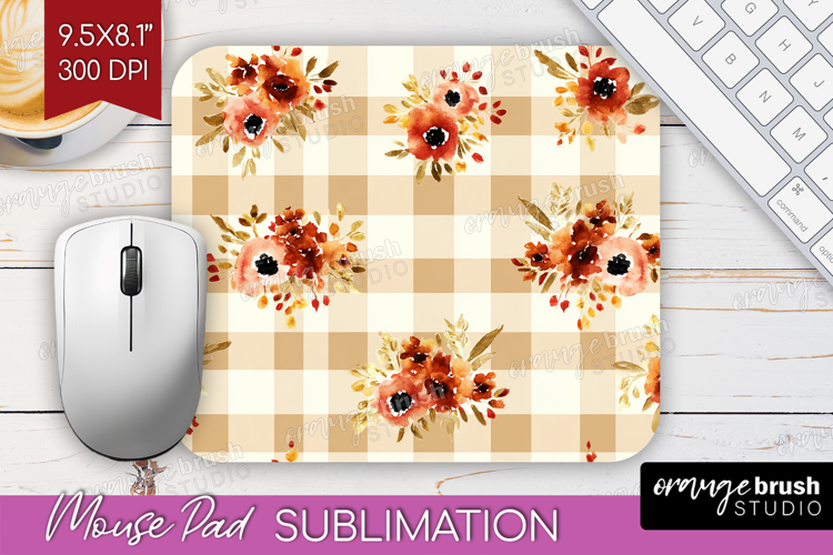 Cozy Autumn Mouse Pad Sublimation - Harvest Season Mousepad