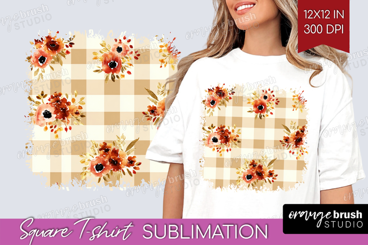 Cozy Autumn Square Tshirt Background - Harvest Season PNG