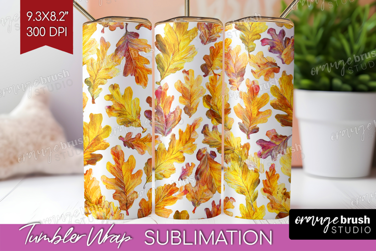 Cozy Autumn Tumbler Wrap - Harvest Season Tumbler PNG