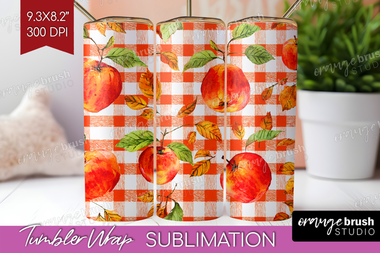 Cozy Autumn Tumbler Wrap - Harvest Season Tumbler PNG