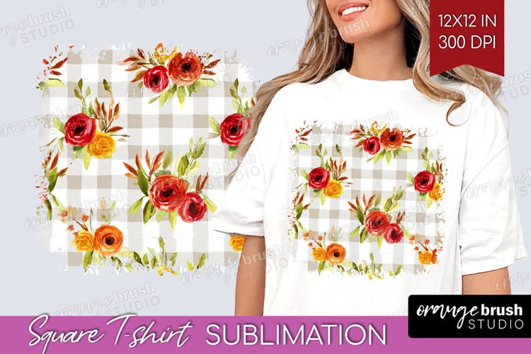 Cozy Autumn Square Tshirt Background - Harvest Season PNG