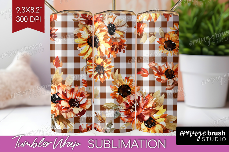 Cozy Autumn Tumbler Wrap - Harvest Season Tumbler PNG