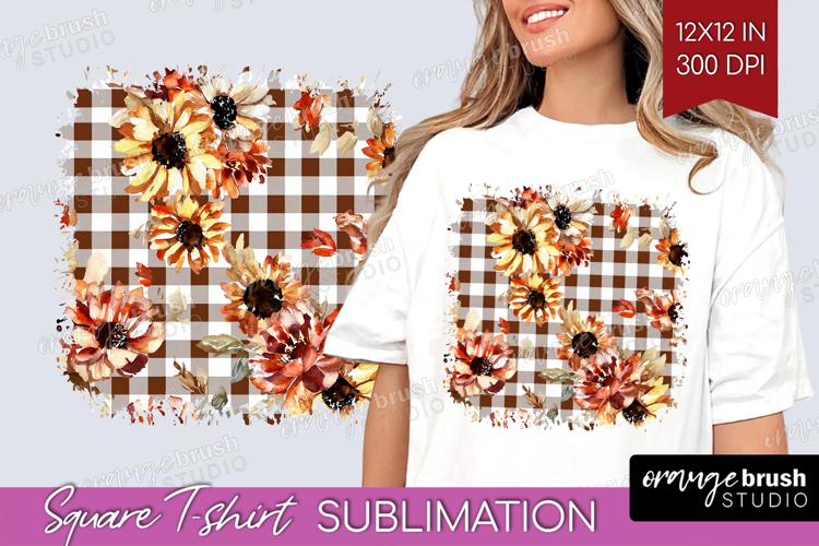 Cozy Autumn Square Tshirt Background - Harvest Season PNG