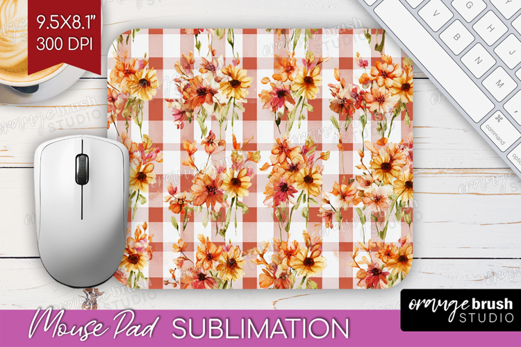 Cozy Autumn Mouse Pad Sublimation - Harvest Season Mousepad