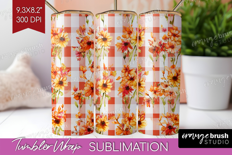 Cozy Autumn Tumbler Wrap - Harvest Season Tumbler PNG