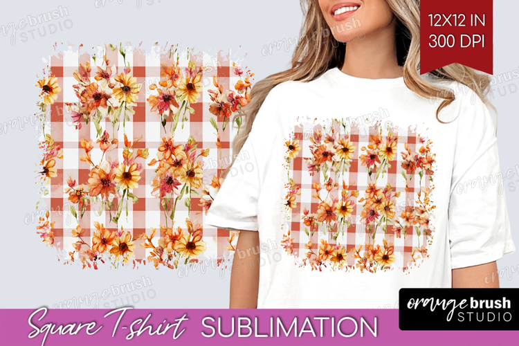 Cozy Autumn Square Tshirt Background - Harvest Season PNG