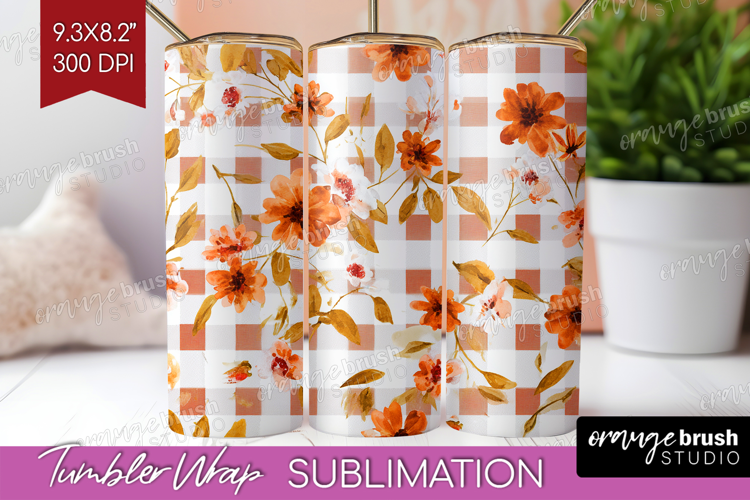 Cozy Autumn Tumbler Wrap - Harvest Season Tumbler PNG