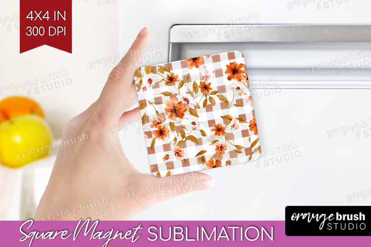 Cozy Autumn Magnet Sublimation - Harvest Season Square PNG