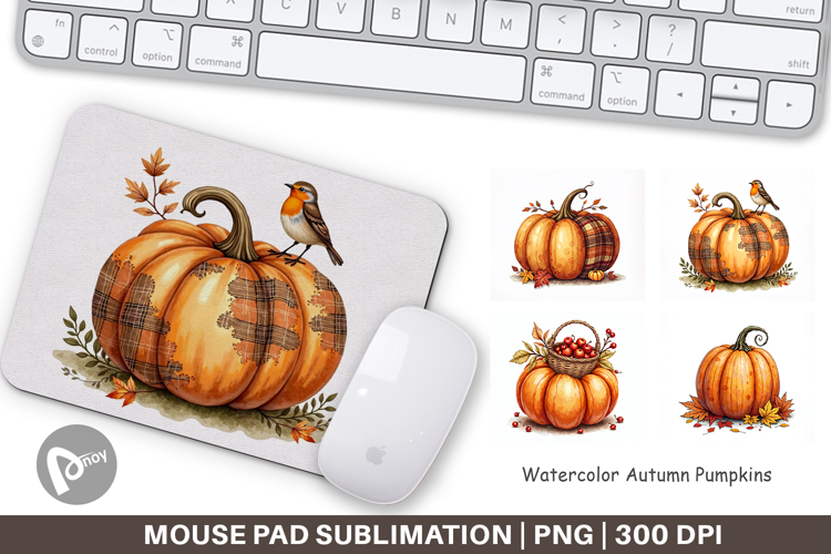 Autumn Pumpkins Mouse Pad