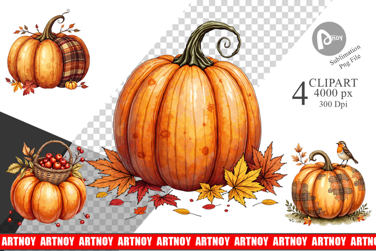 Autumn Pumpkins Clipart