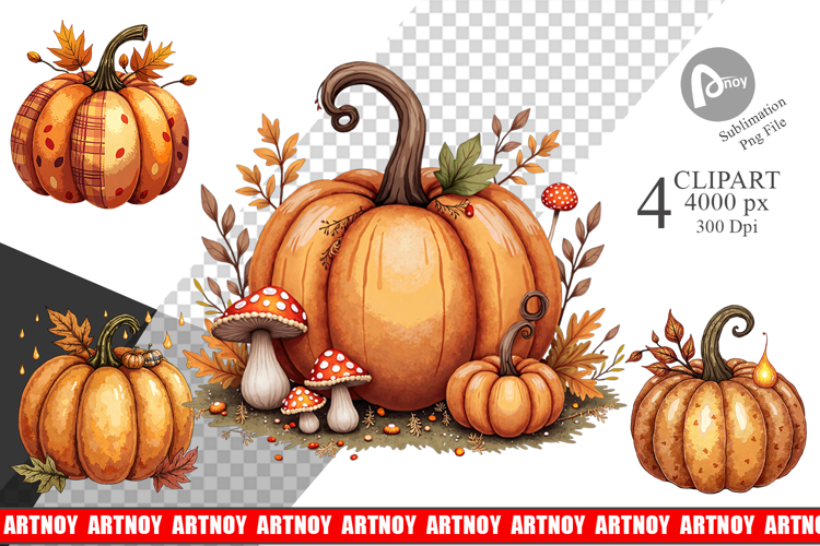 Autumn Pumpkins Clipart